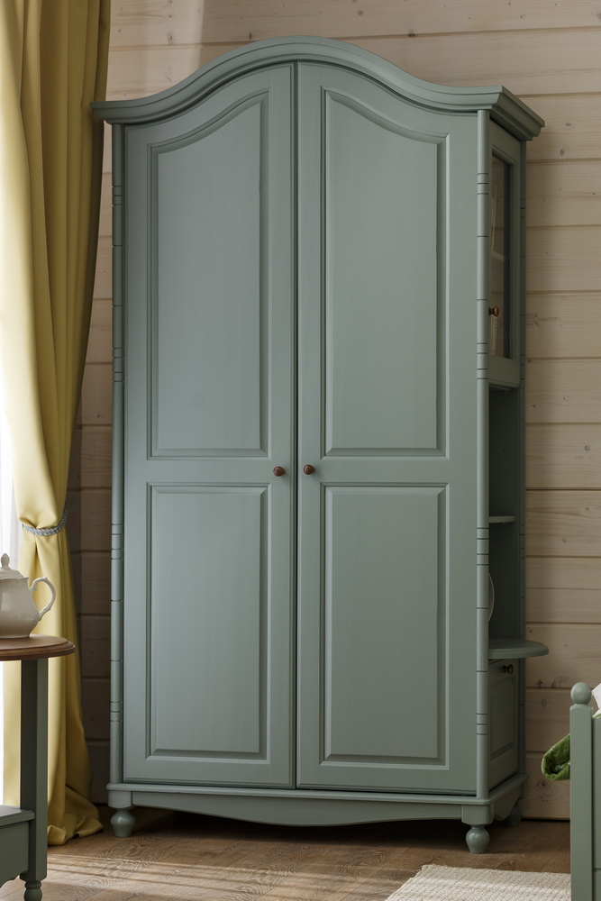 Шкаф с полками массив сосны Айно 2-ств №3