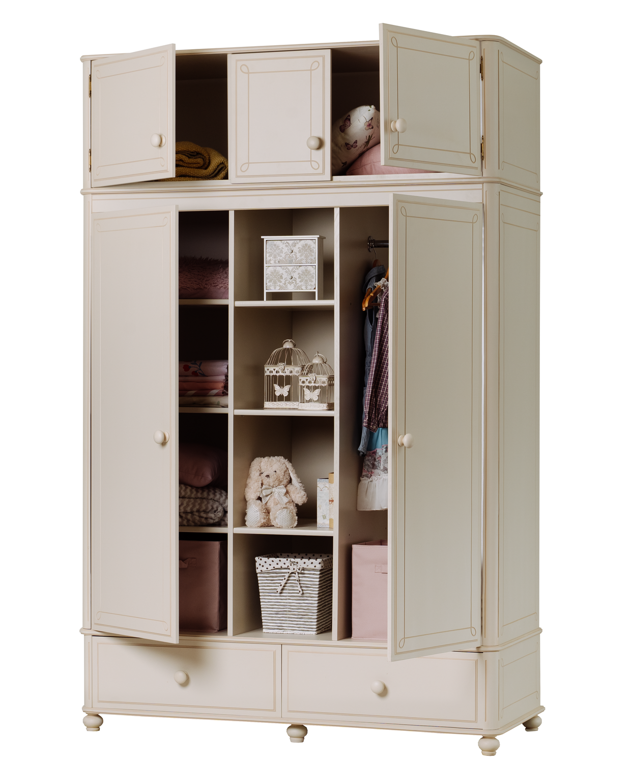 Шкаф Бетти 3-ств №1 с антресолью