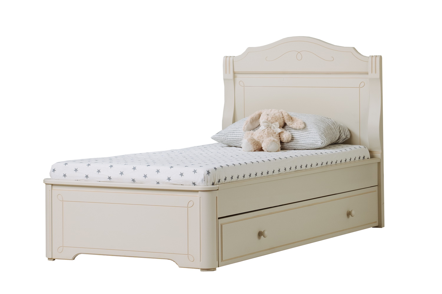 Кровать массив сосны односпальная Бетти №38 1200х2000