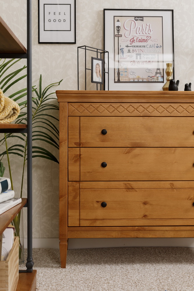 Комод с ящиками массив сосны Дания №6