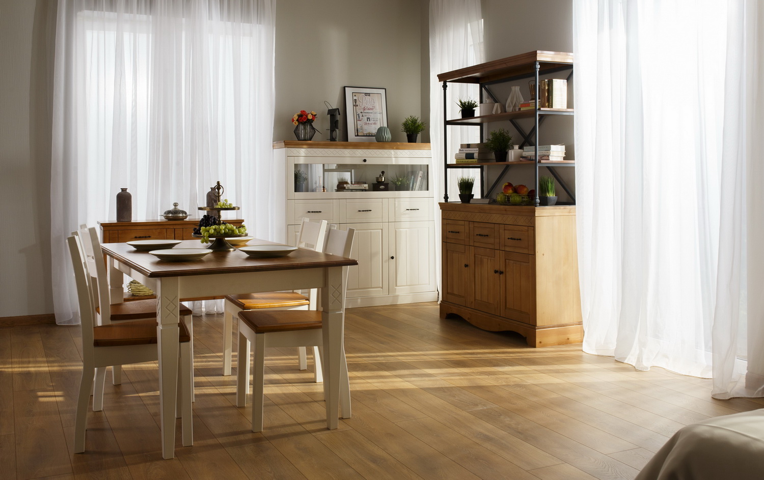 Комод Дания №8 + Стеллаж Дания металл №4