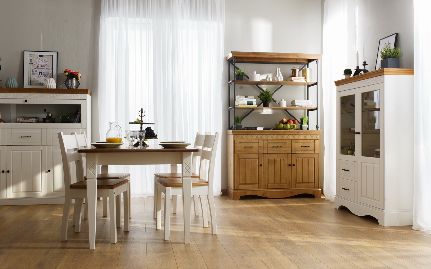 Комод Дания №8 + Стеллаж Дания металл №4