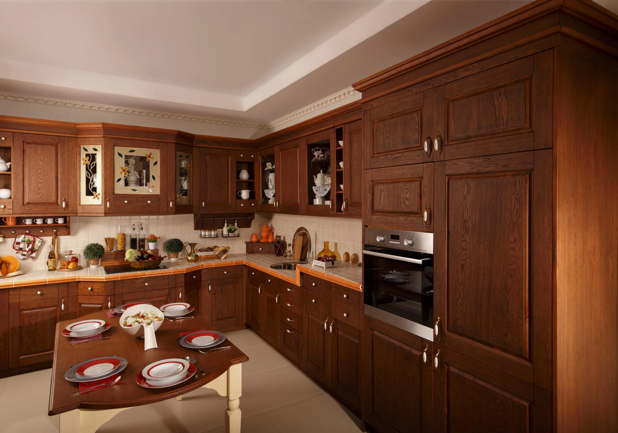   Кухня деревянная Моника (цена за п/м)  