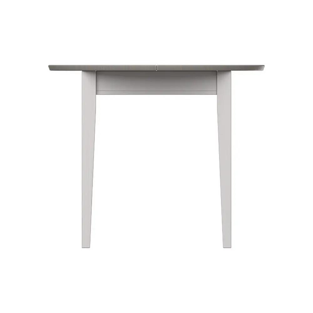 Стол обеденный из массива раскладной Форест 90/125 белый воск/серый