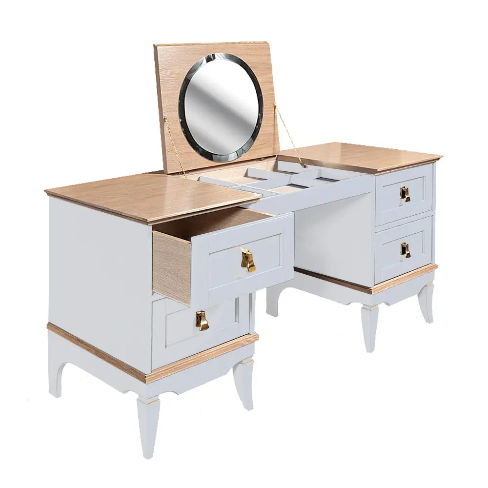 Стол Талья туалетный ГМ 6589, белый/натуральный дуб