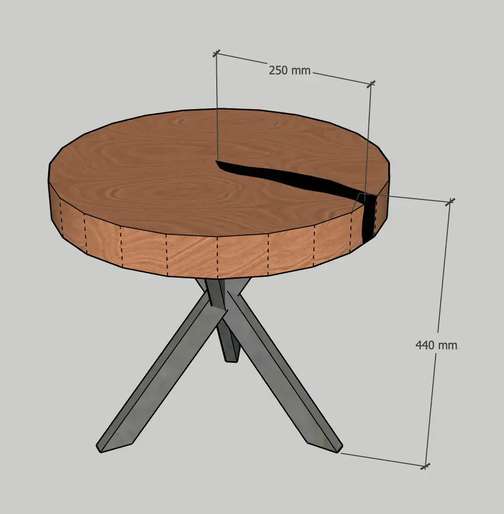 Журнальный стол из массива сосны 05-11