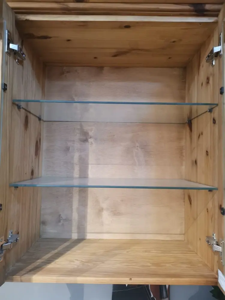 Шкаф настенный Викинг GL №09 стекло  с 2-я стекл. полками (600 мм)