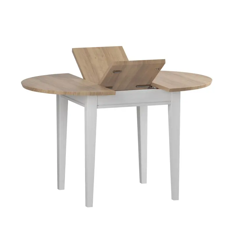 Стол обеденный раскладной Форест 90/125 Белый воск/Антик