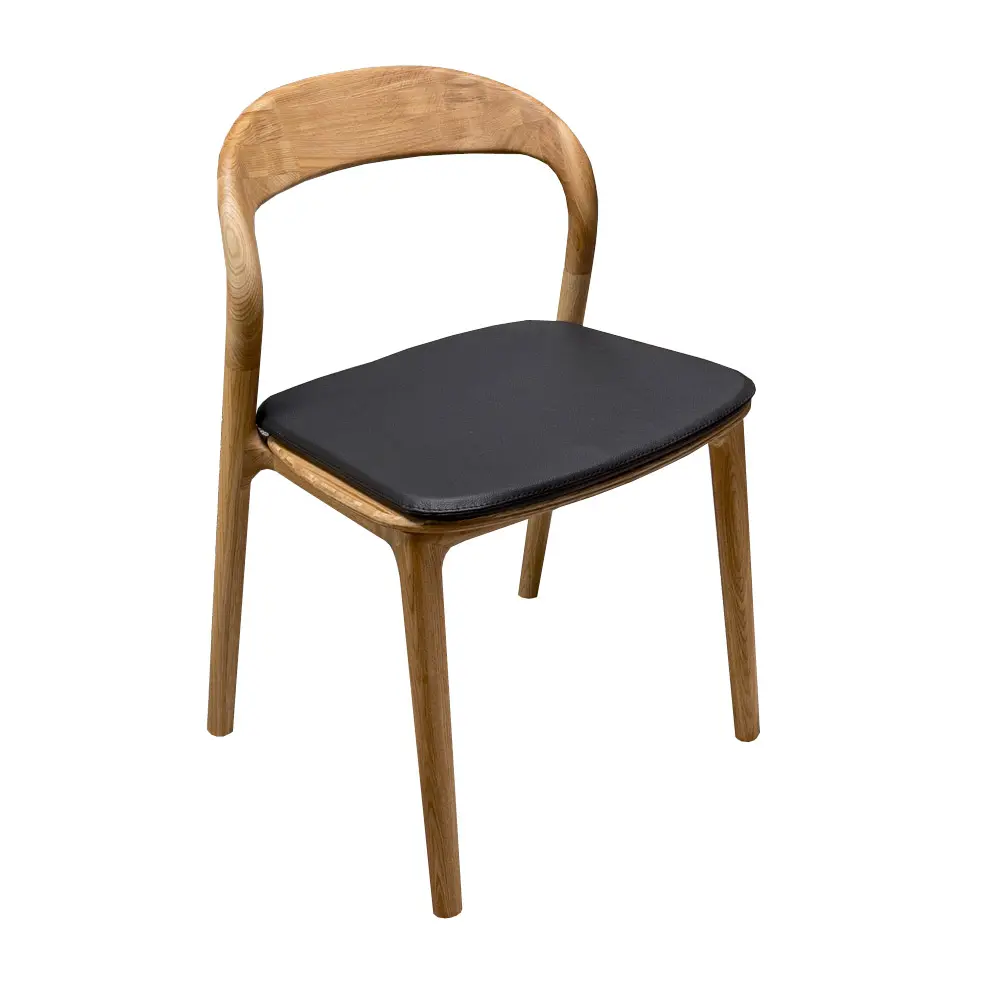 Стул из дуба Милина мягкий кожа