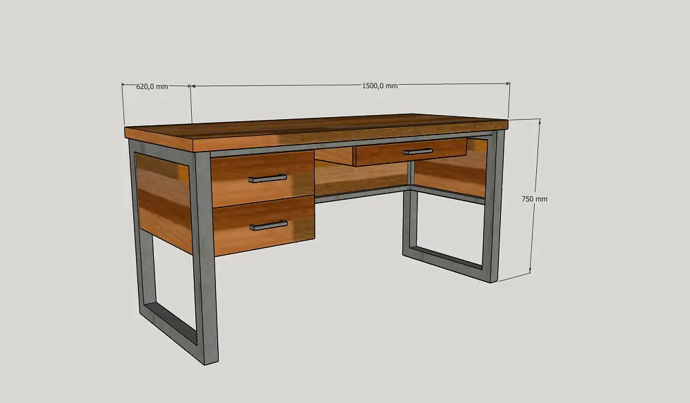 Стол рабочий массив 07-09