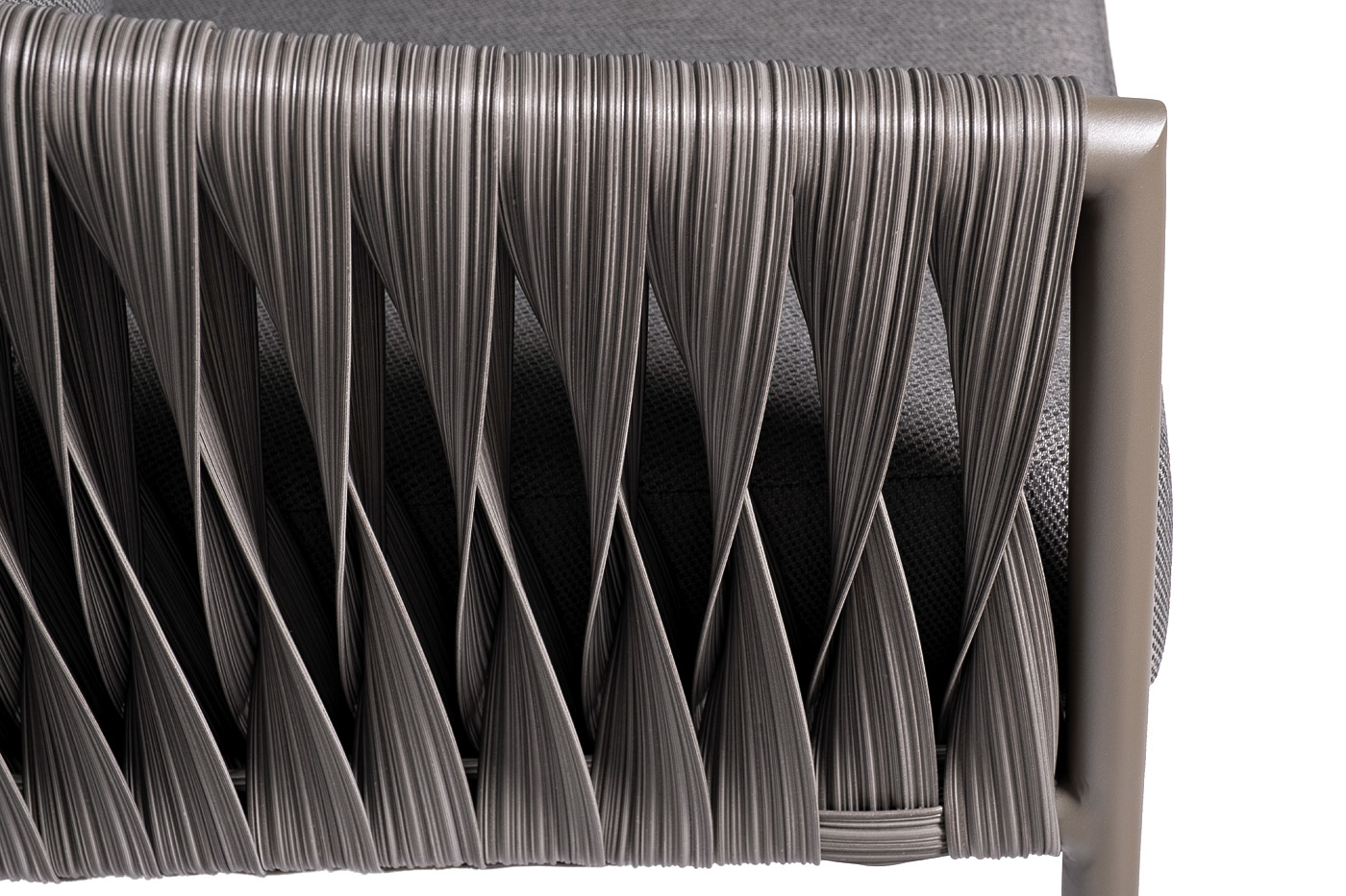 39AR-DIV-3691 SER Диван двухместный "Муза", серый, оплетка "лента"