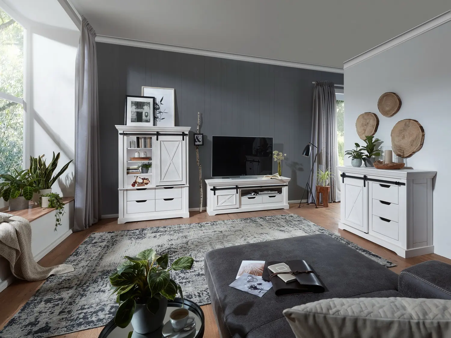 тумба ТВ Рэилвей малая 1 дверь 2 ящика (тумба ТВ 150 WZ-0548)