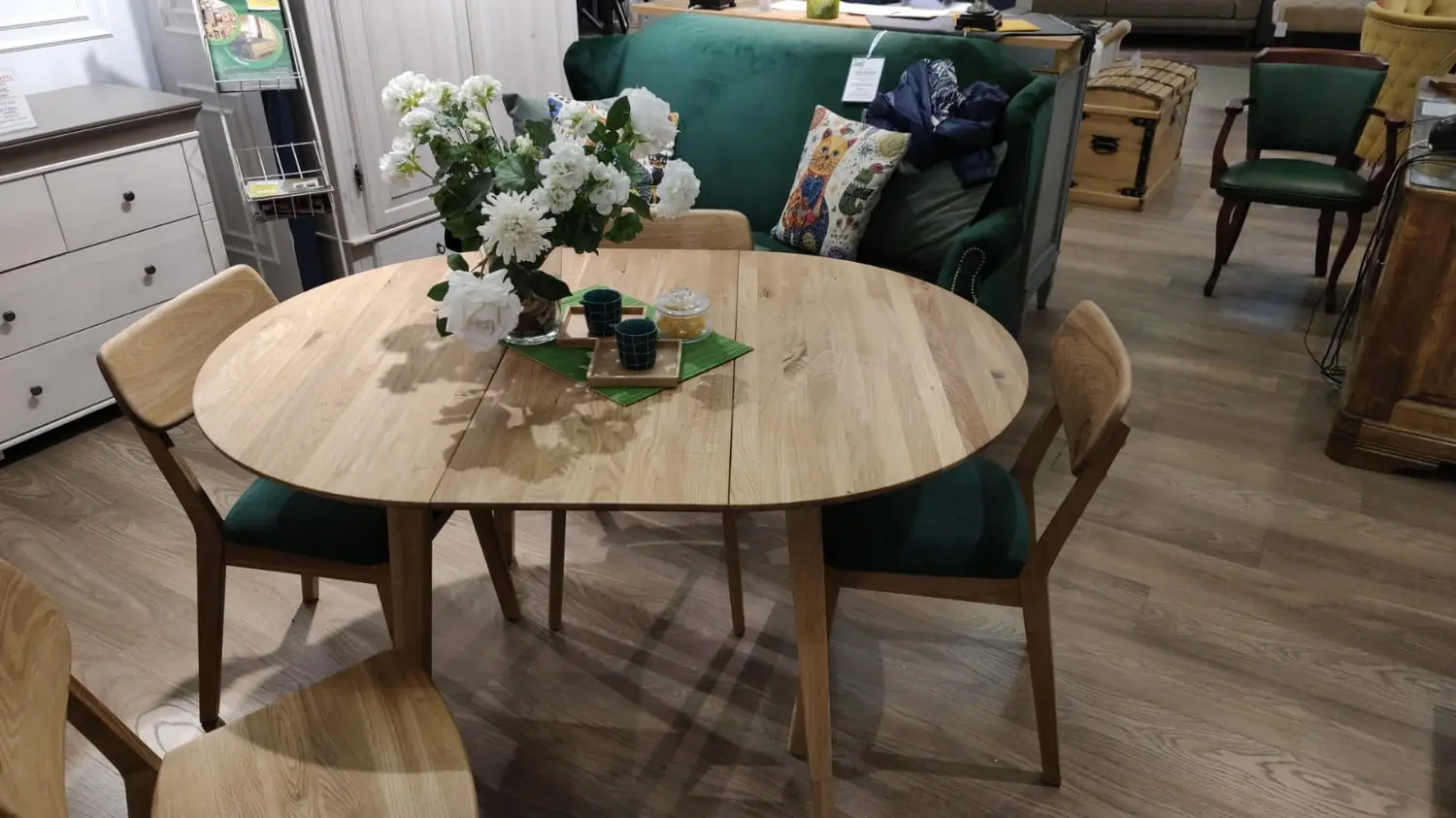 Стол Женева раскладной массив (вставка 500 мм)