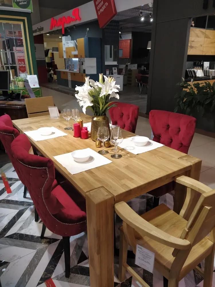 Стол обеденный дуб Аляска 1800*1000 (нога 120) "Премиум"