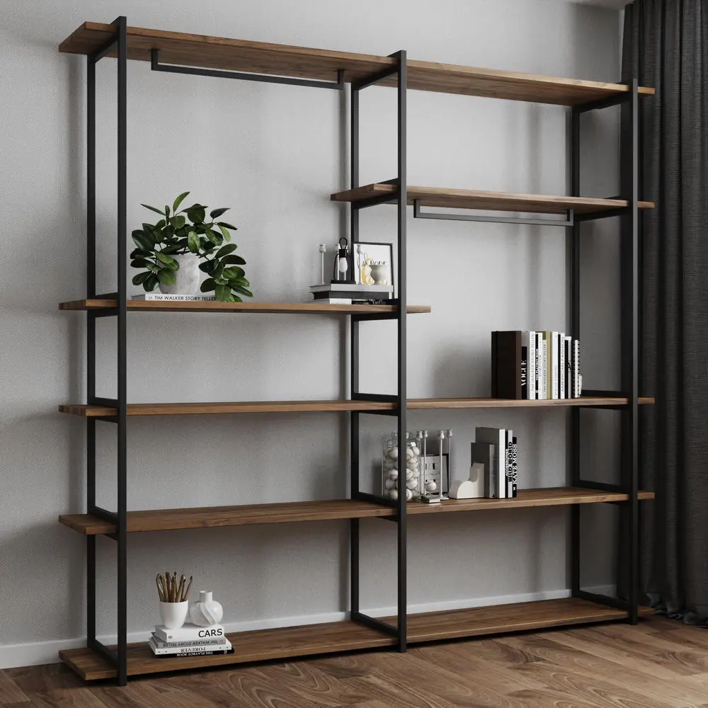 Стеллаж с полками светлый 04-13