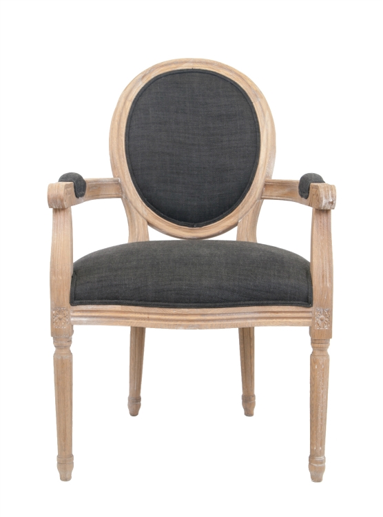 Мягкий стул с подлокотниками Diella Black