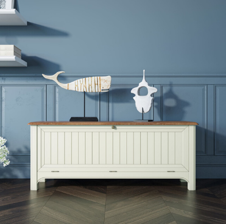 Лавка "Olivia" из массива березы в бежевом цвете