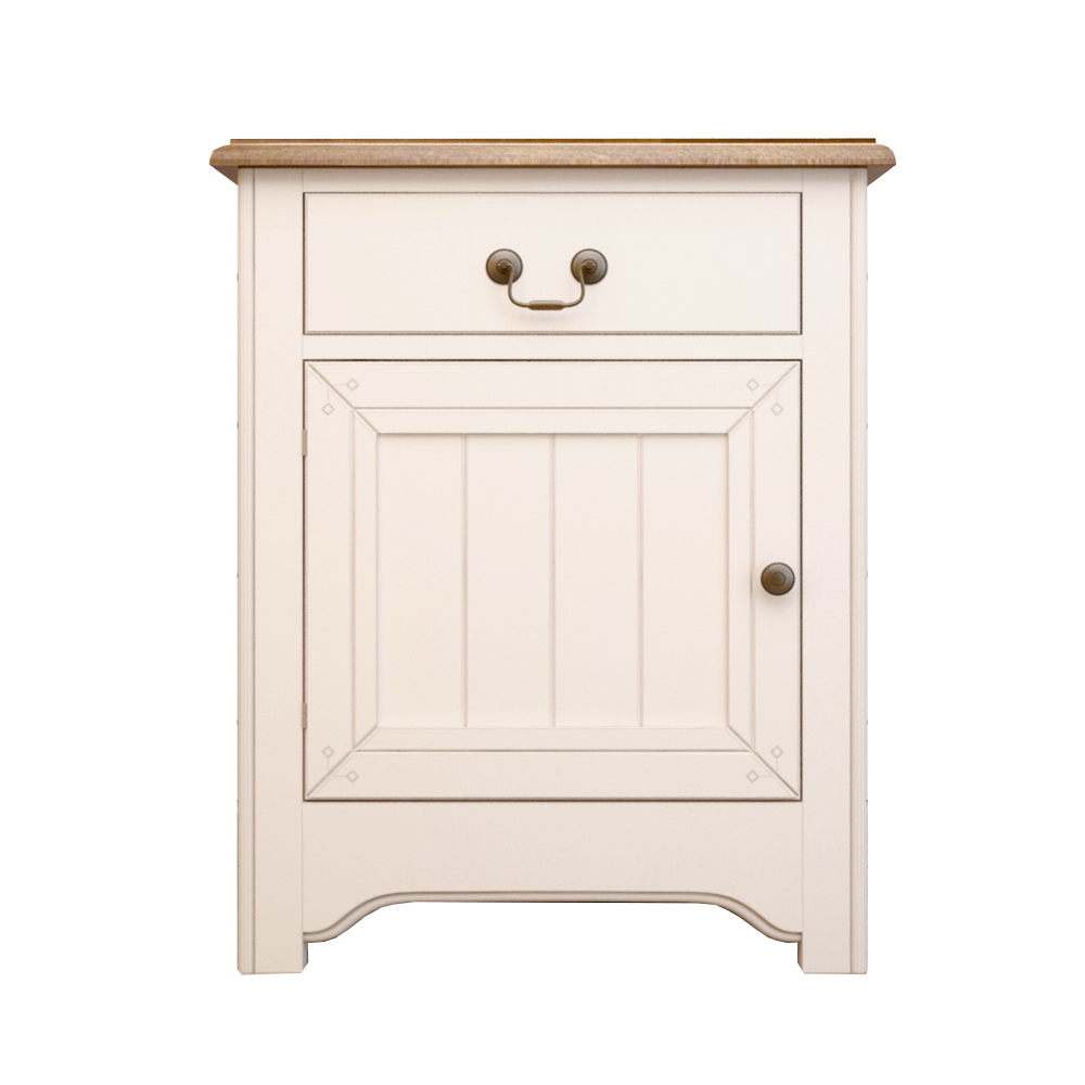 Бежевая прикроватная тумба "Olivia" с дверцей