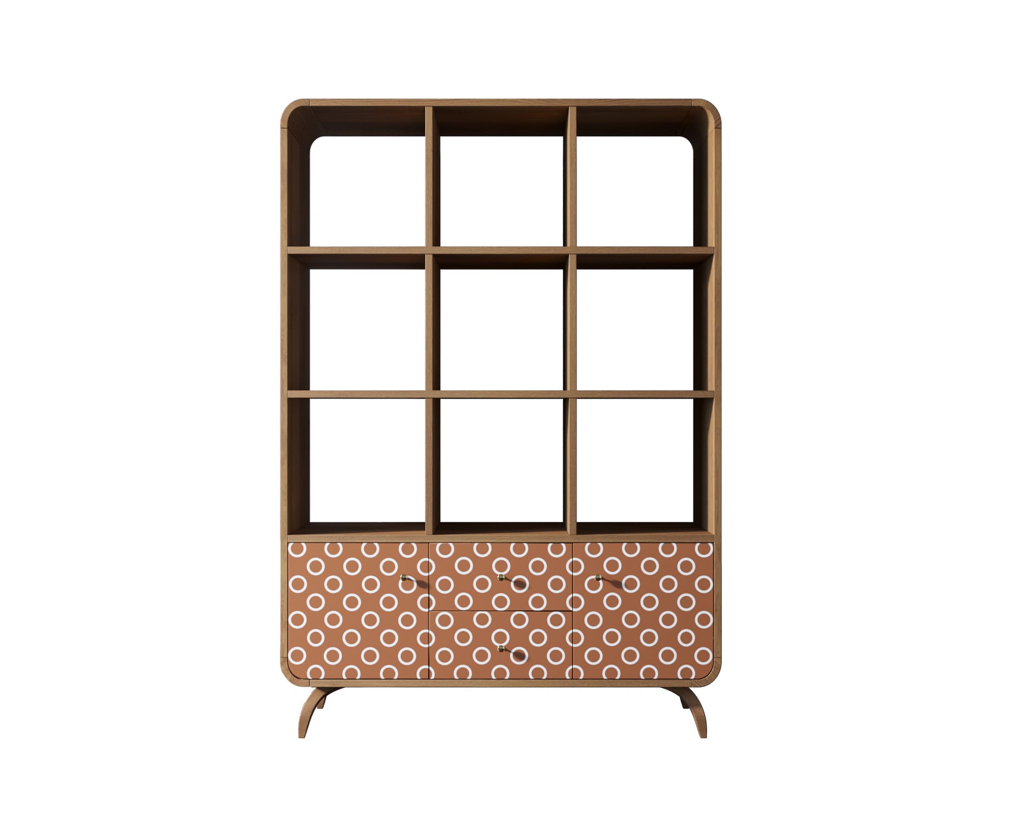 Стеллаж с ящиками дерево "Ellipse" принт 3