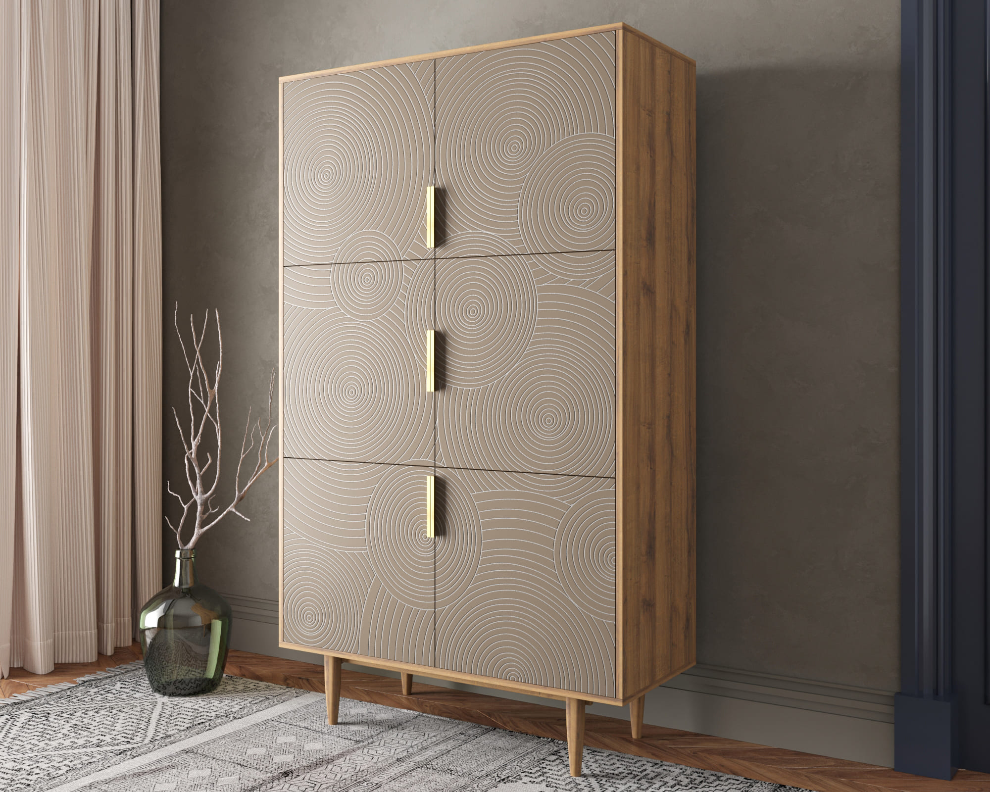 Большой комод с шестью дверками "Line" R20