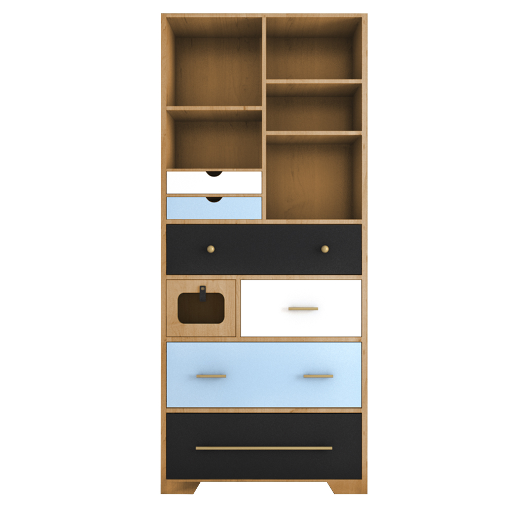 Стеллаж с 6 ящиками "Aquarelle Birch"