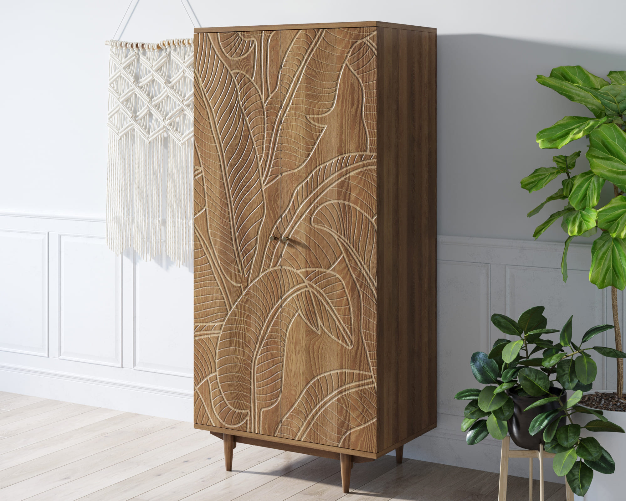 Шкаф 2 створчатый массив "Boho" джангл