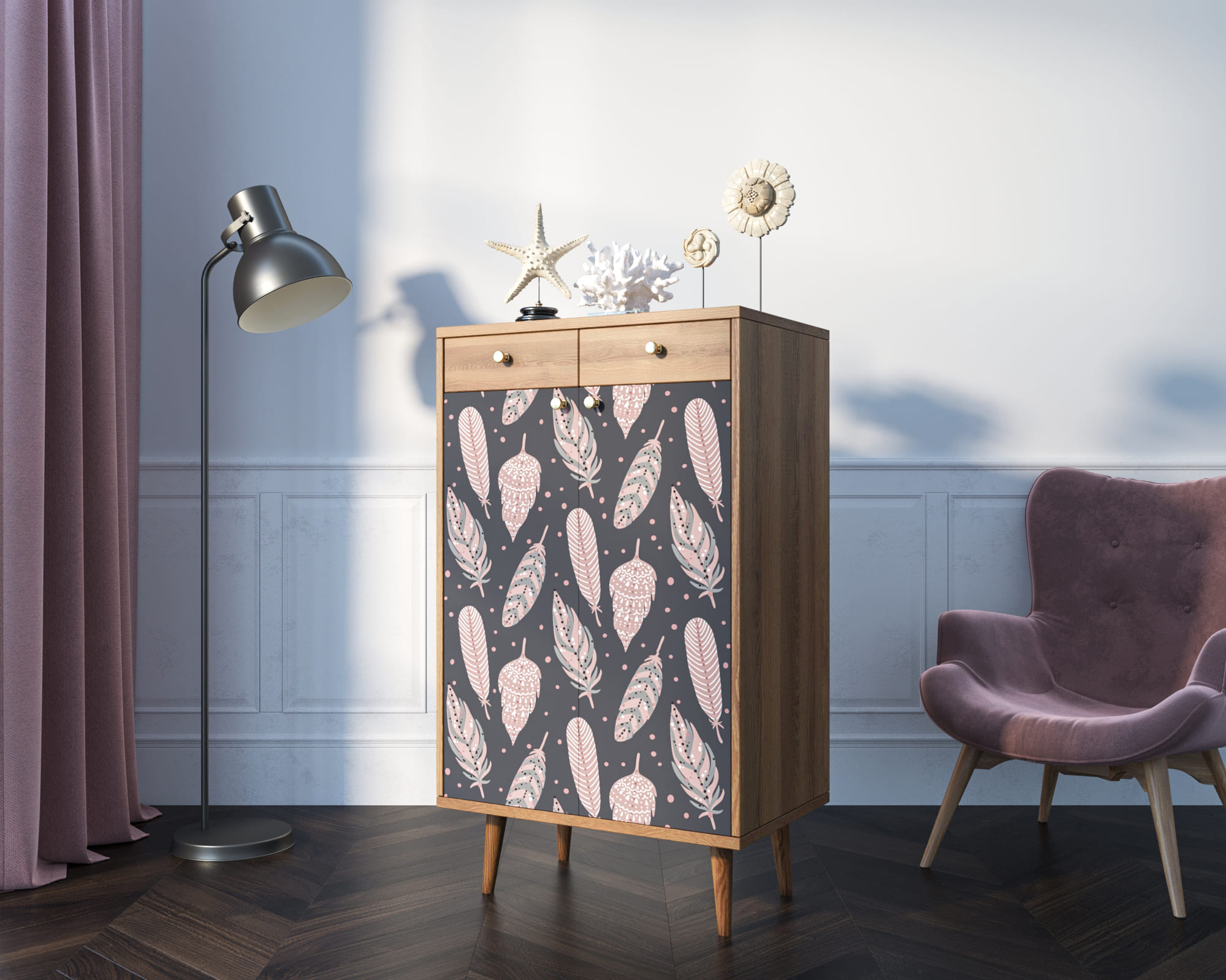 Комод "Berber" два ящика и дверки