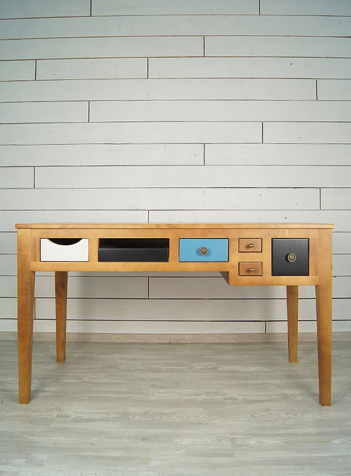 Рабочий стол с 6 ящиками "Aquarelle Birch"