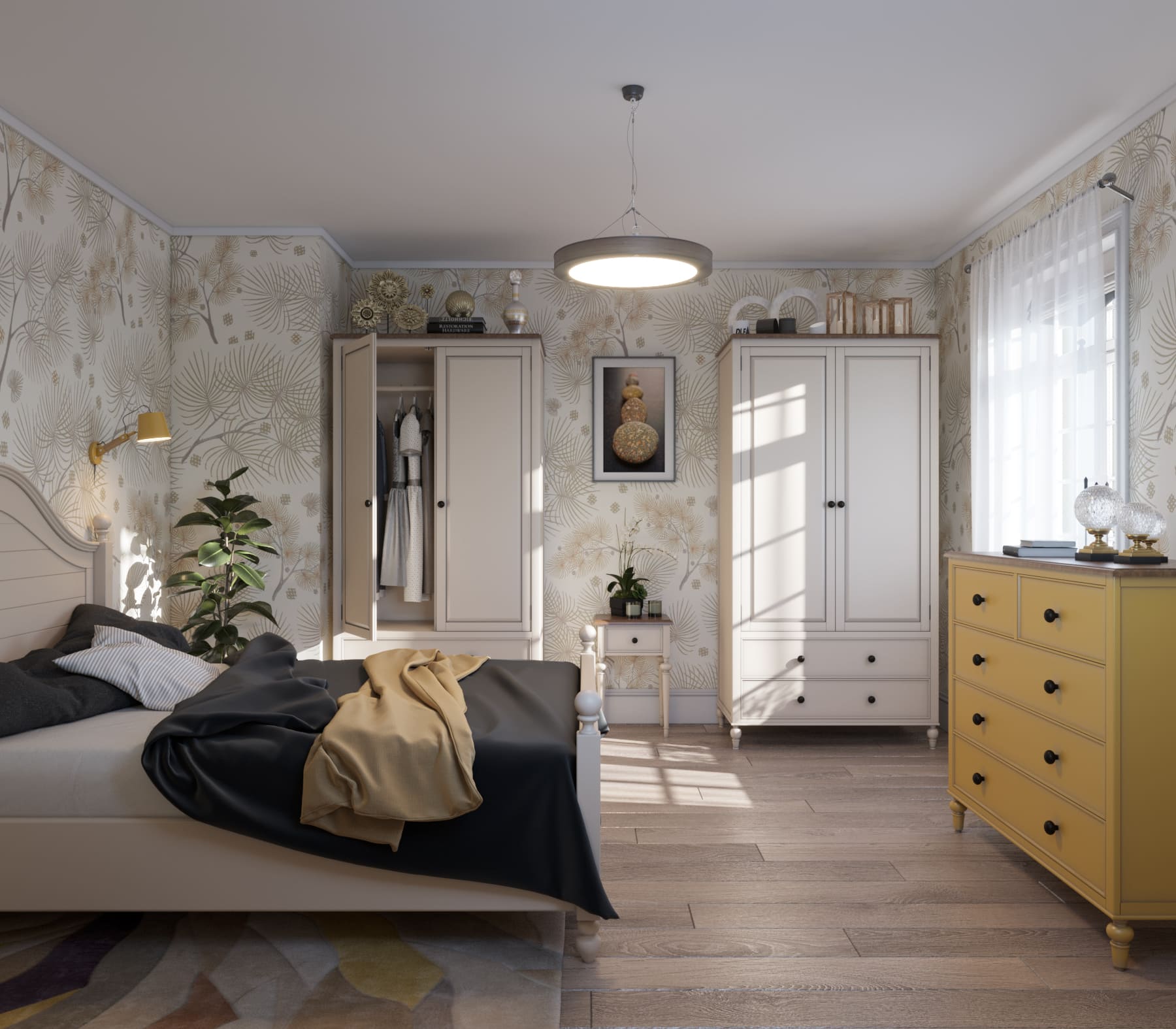 Тумбочка в стиле Прованс "Odri" с одним ящиком