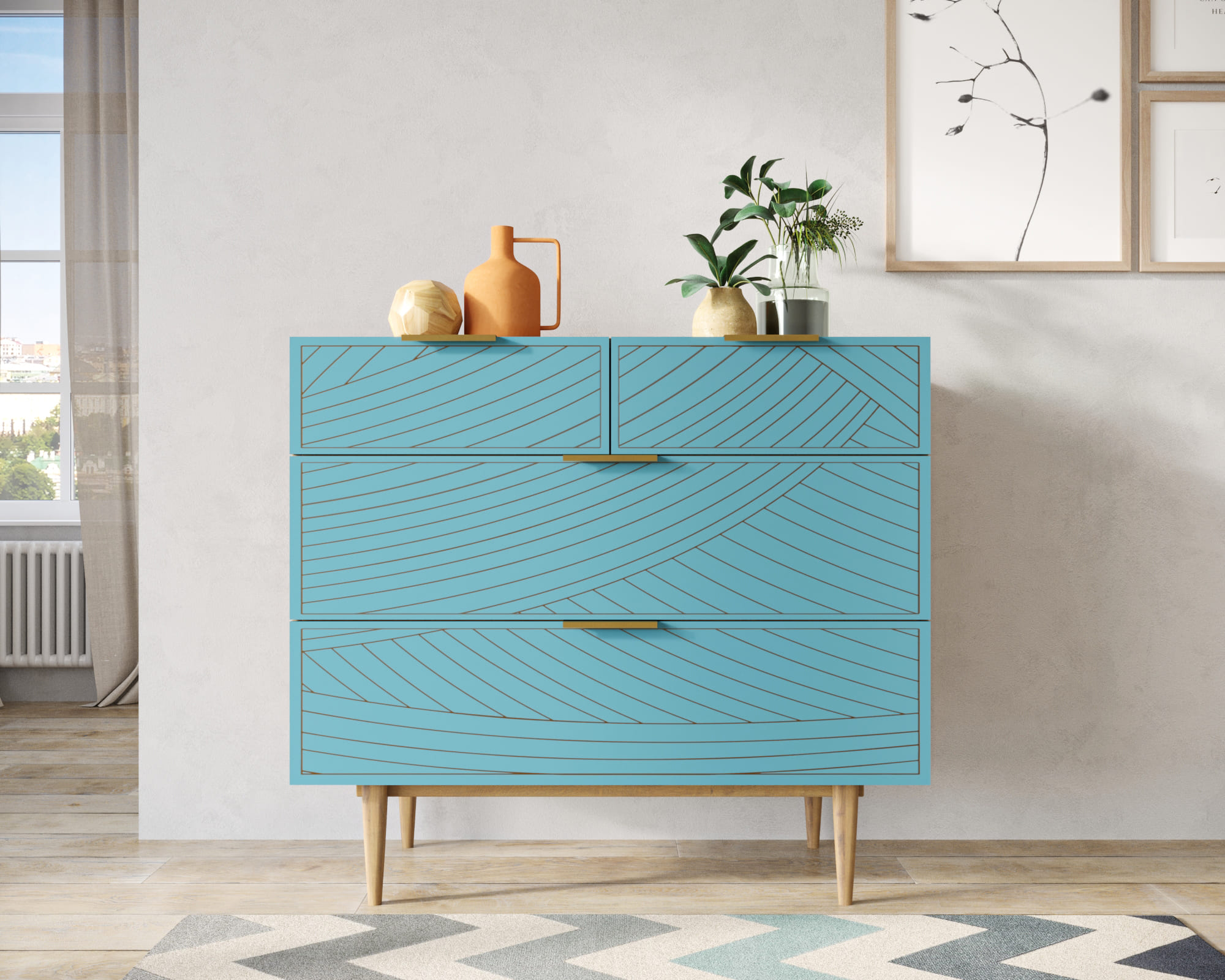 Комод с четыремя ящиками "Line" LN14/GR1