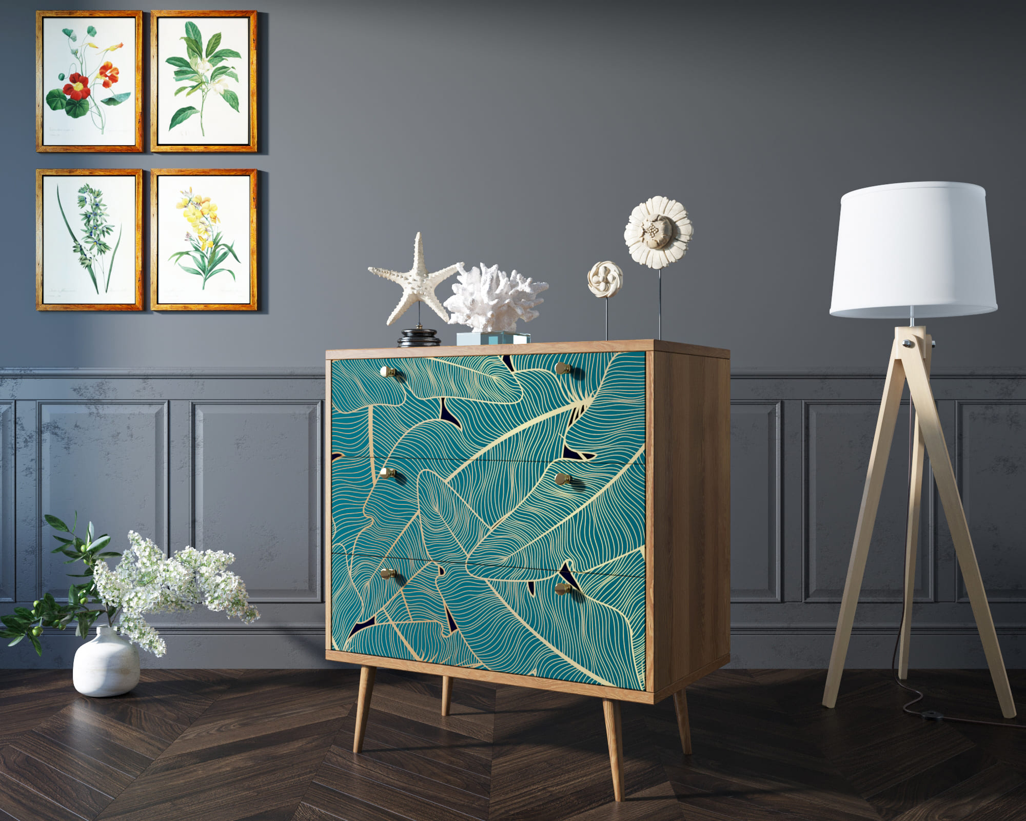 Комод с 3 ящиками дерево "Berber"