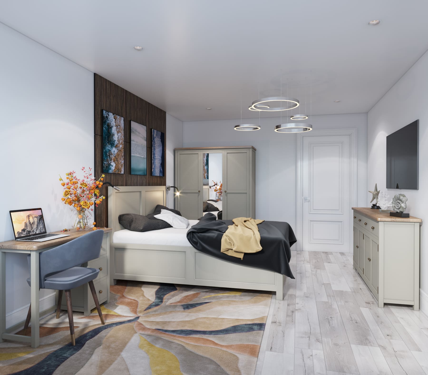 Кровать двуспальная массив береза "Jules Verne" 1600х2000