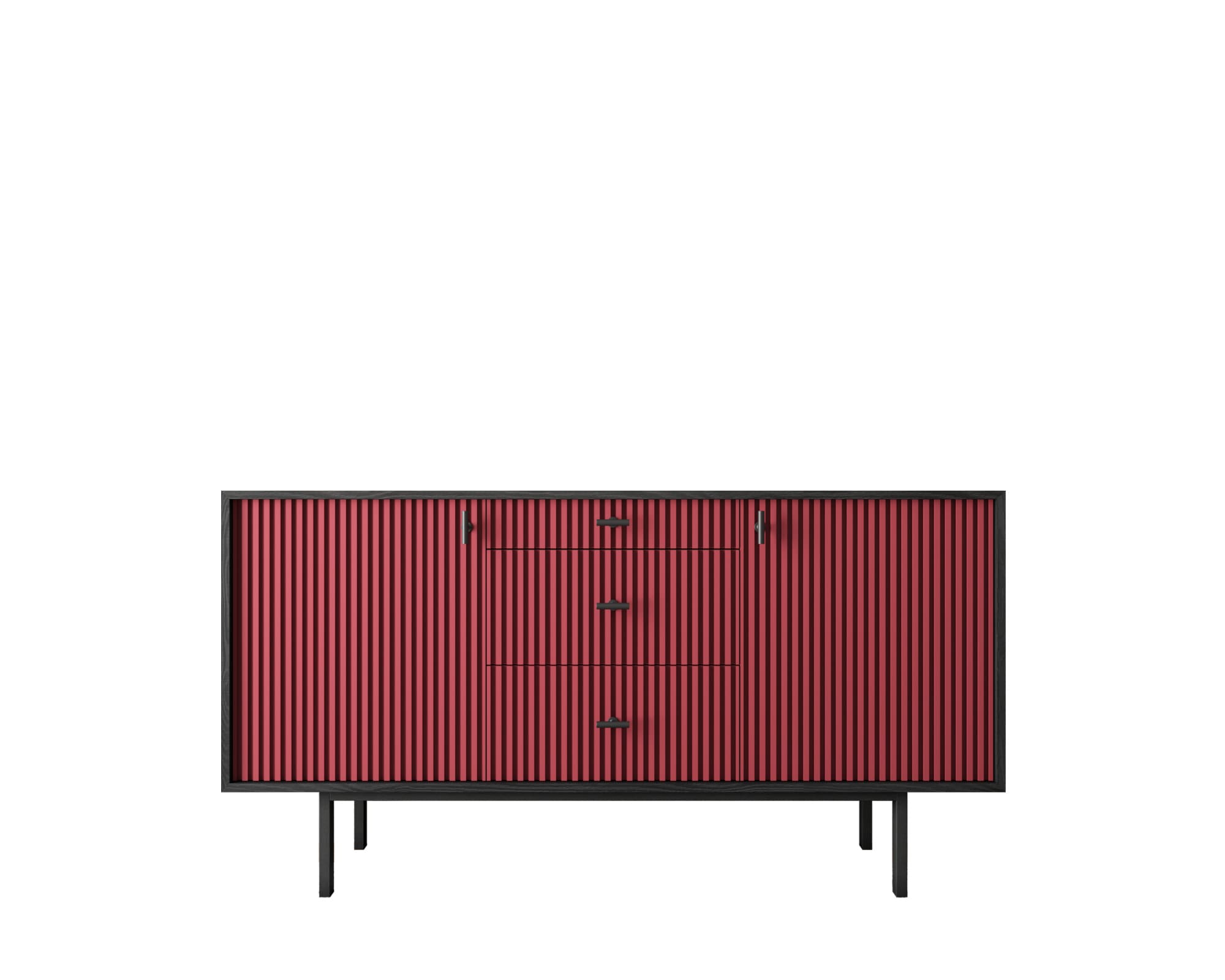 Комод две дверки и три ящика "Emerson" арт EM08/red/L