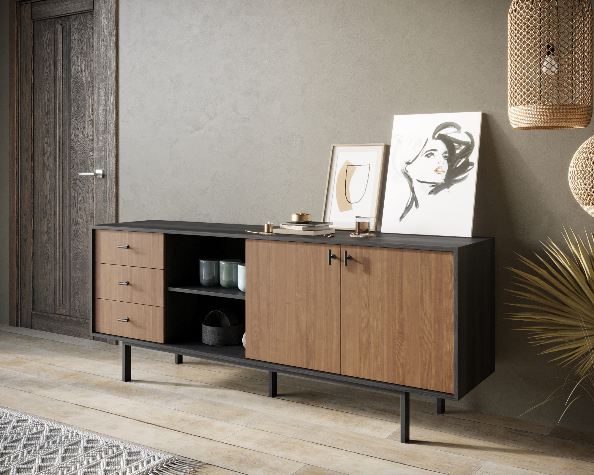 Комод с дверками и нишей "Emerson"