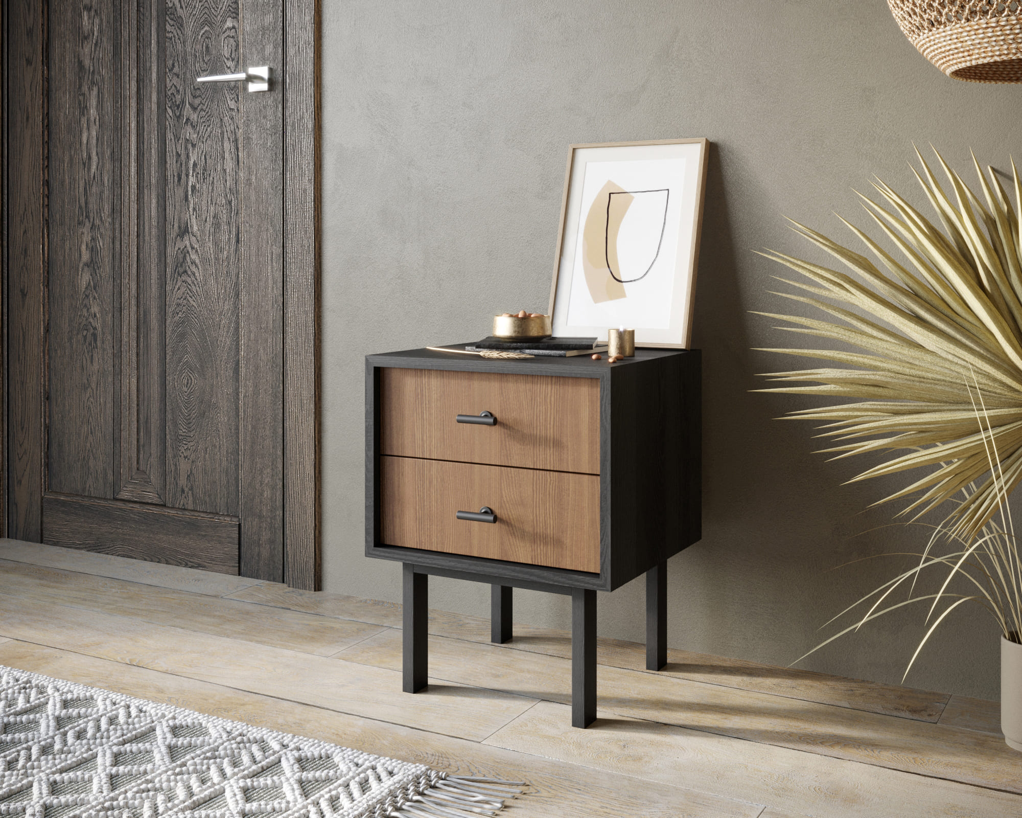 Тумбочка с 2 ящиками "Emerson"