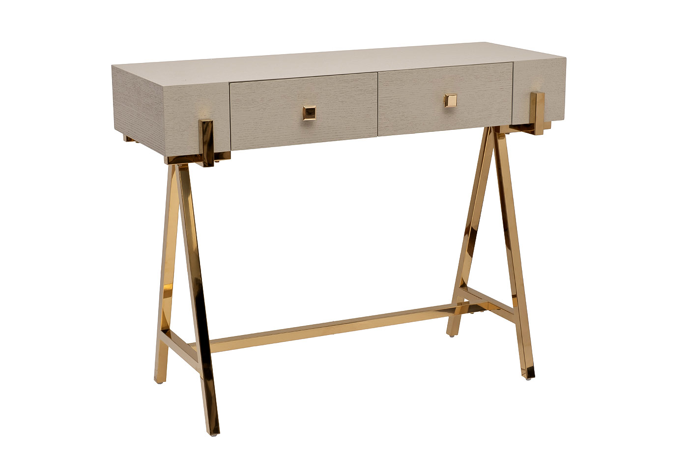 KFG165 Консоль серая/металл золото 100*40*78см