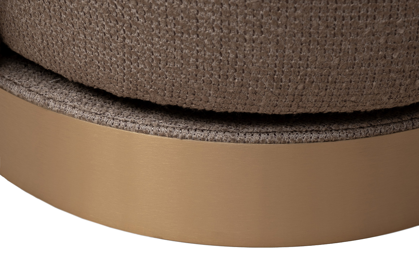 Кресло Napoli вращающееся, рогожка золото/черный Santo300-BEG+Santo302-CHZOL 76*76*76см