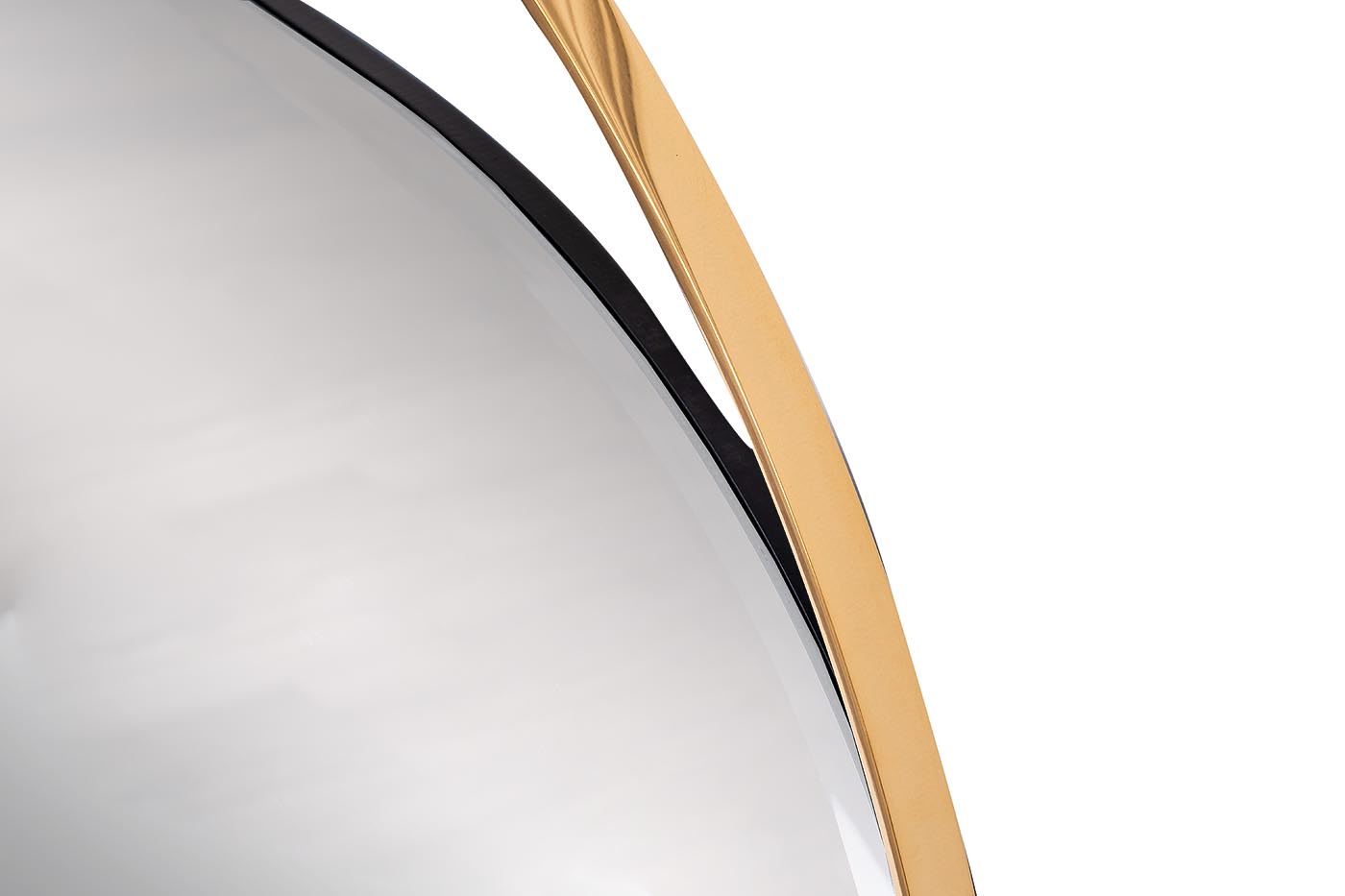 KFE1240 Зеркало круглое  в металлической раме, цвет золото