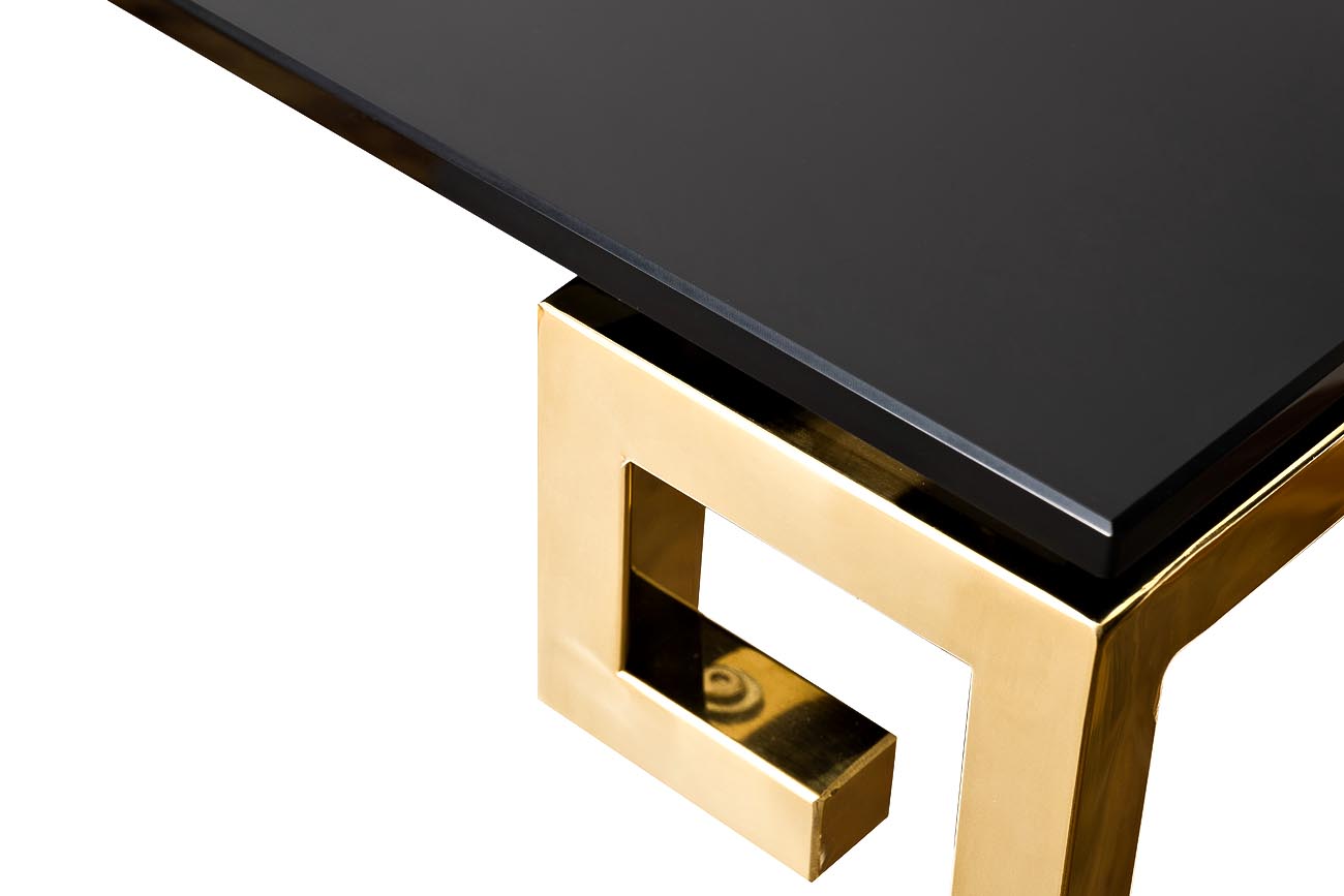 13RXC3049-GOLD Консоль черное стекло/ золото 