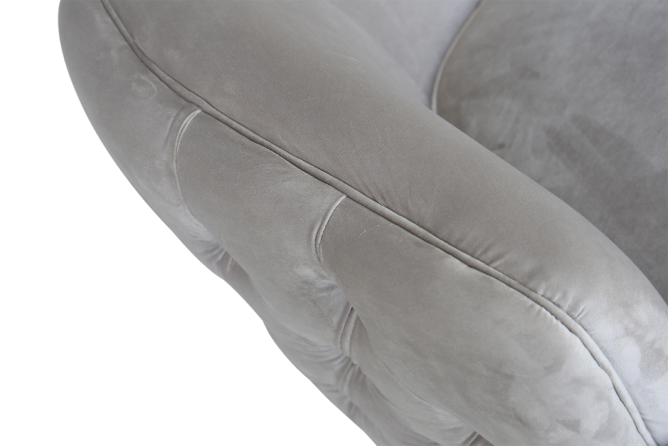 87YY-1827 BG Кресло вращающееся, велюр светло-серый