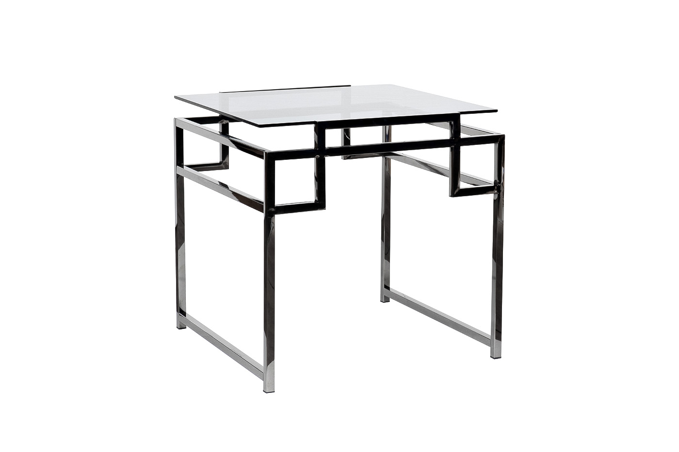 47ED-ET162BL Стол журнальный темн.стекло/темн.хром