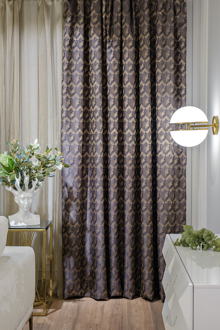 121GD-TON04-PORT BRONZ Портьера MODENA бронзовая 