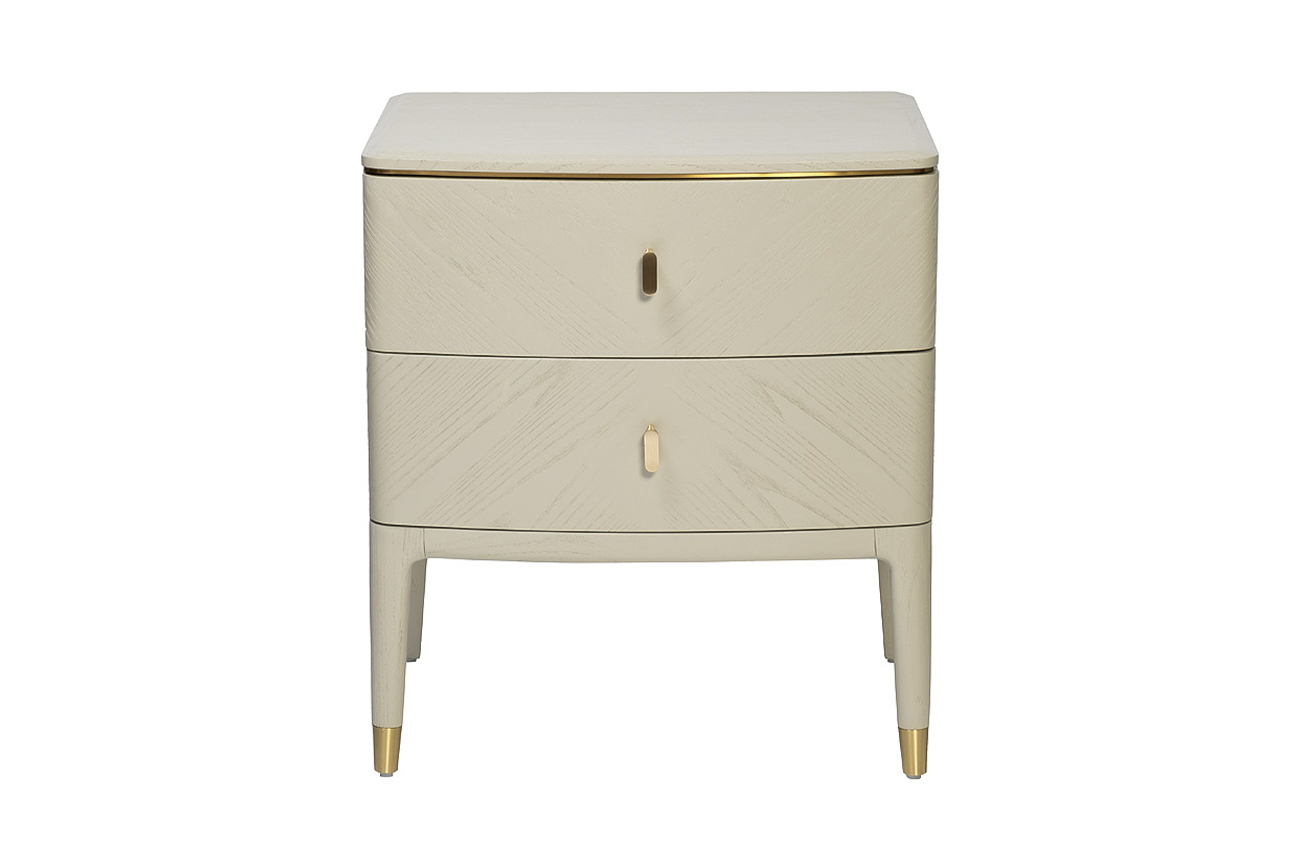 KFG138 Тумба 2 ящика белый шпон