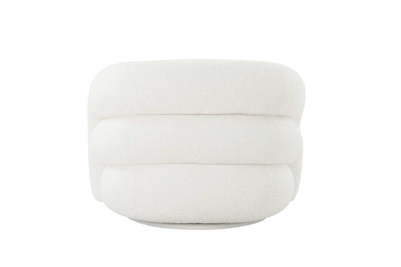 DY-KRES-117 BEL Кресло поворотное, иск.мех белый 