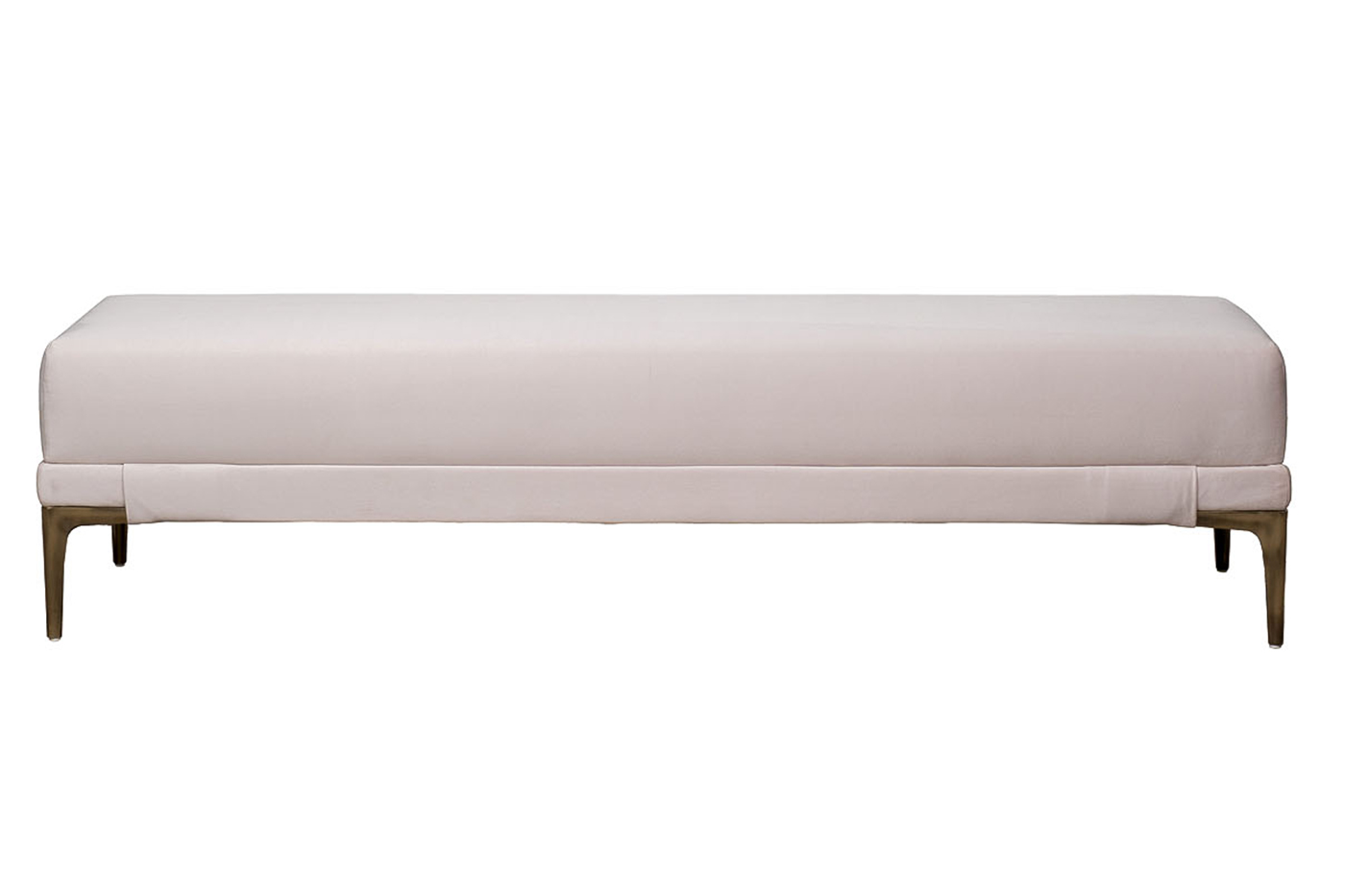 Банкетка Prima на металлических опорах, серо-бежевая Роман23