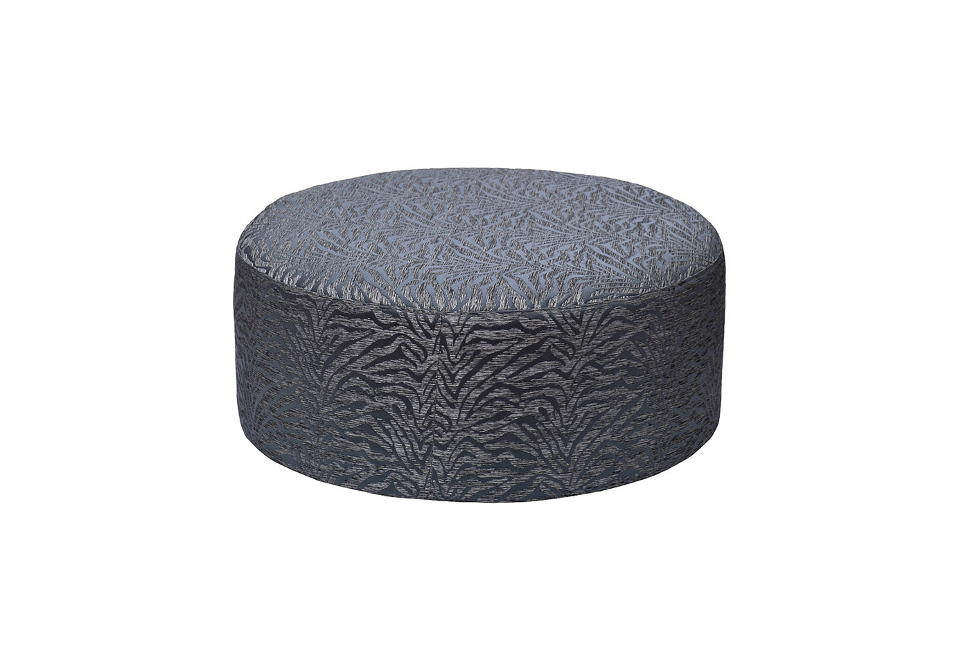 Пуф круглый Murano 80 жаккард принт синий Ana SIN