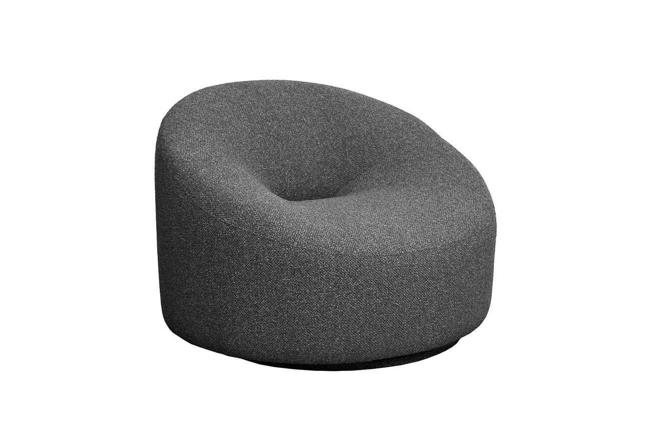 Кресло поворотное LUNA, букле серый Flona SER