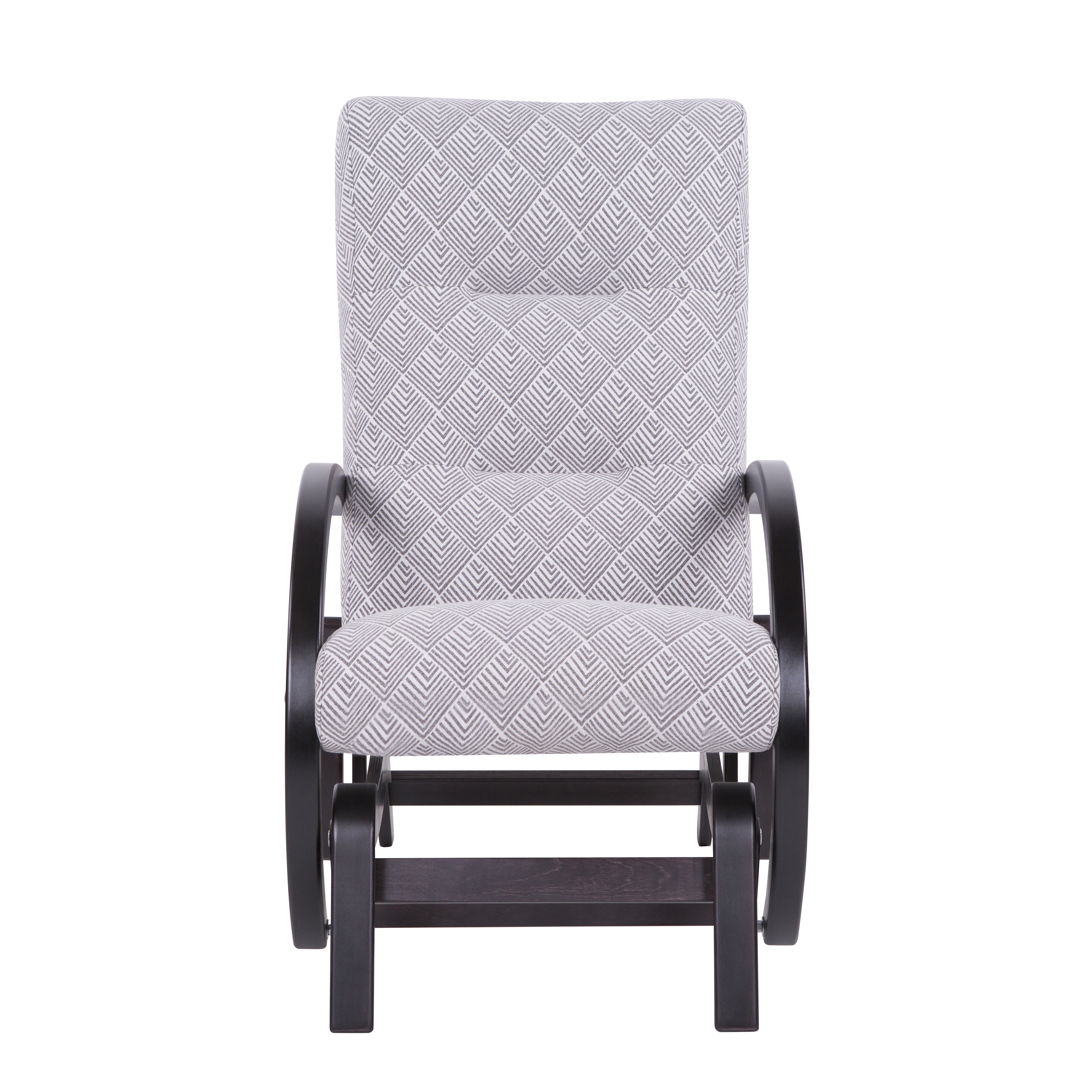 кресло-качалка глайдер Мэтисон  Лофт 01 серый каркас  Венге структура