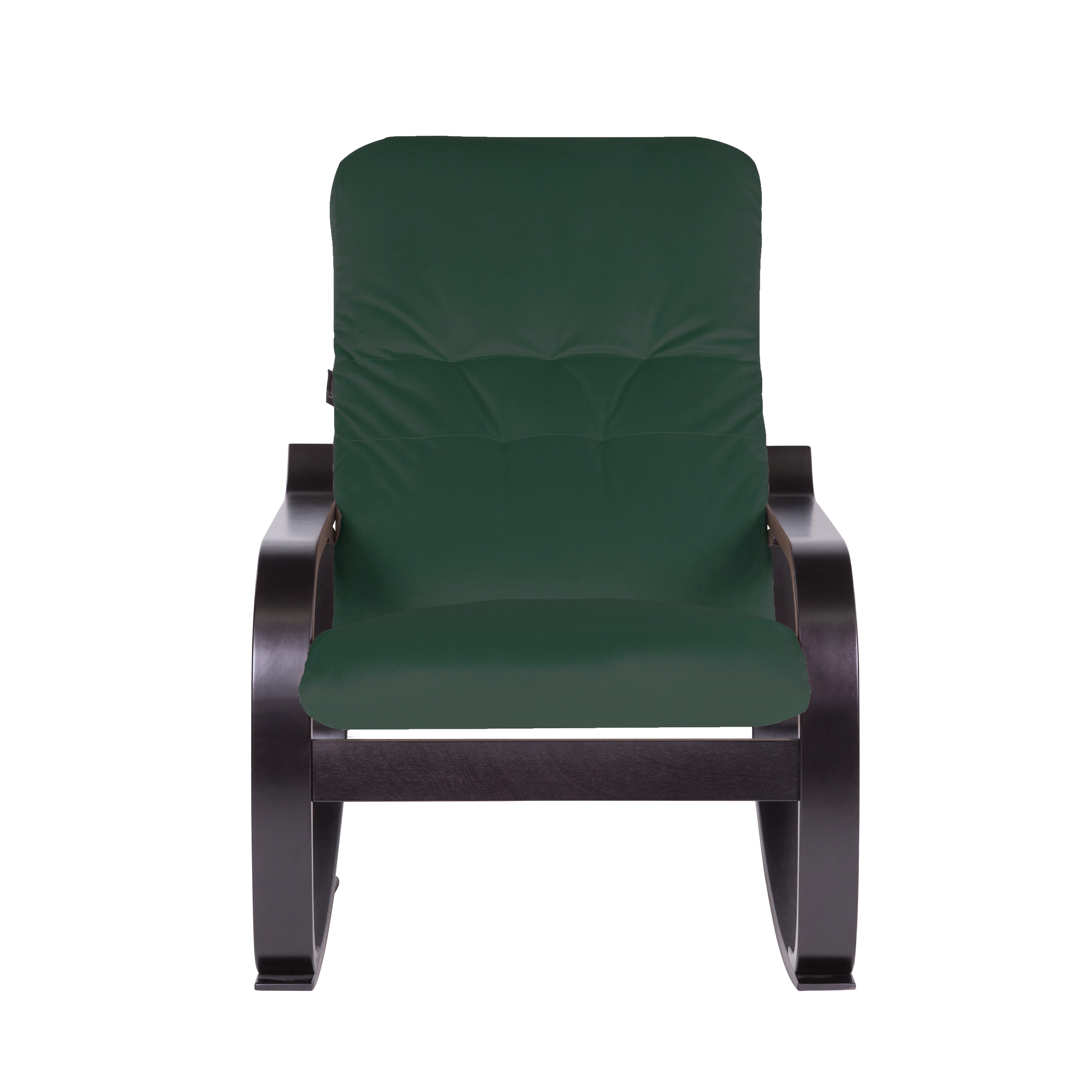 кресло-качалка Сайма  Фреш 25 зелёный каркас  Орех