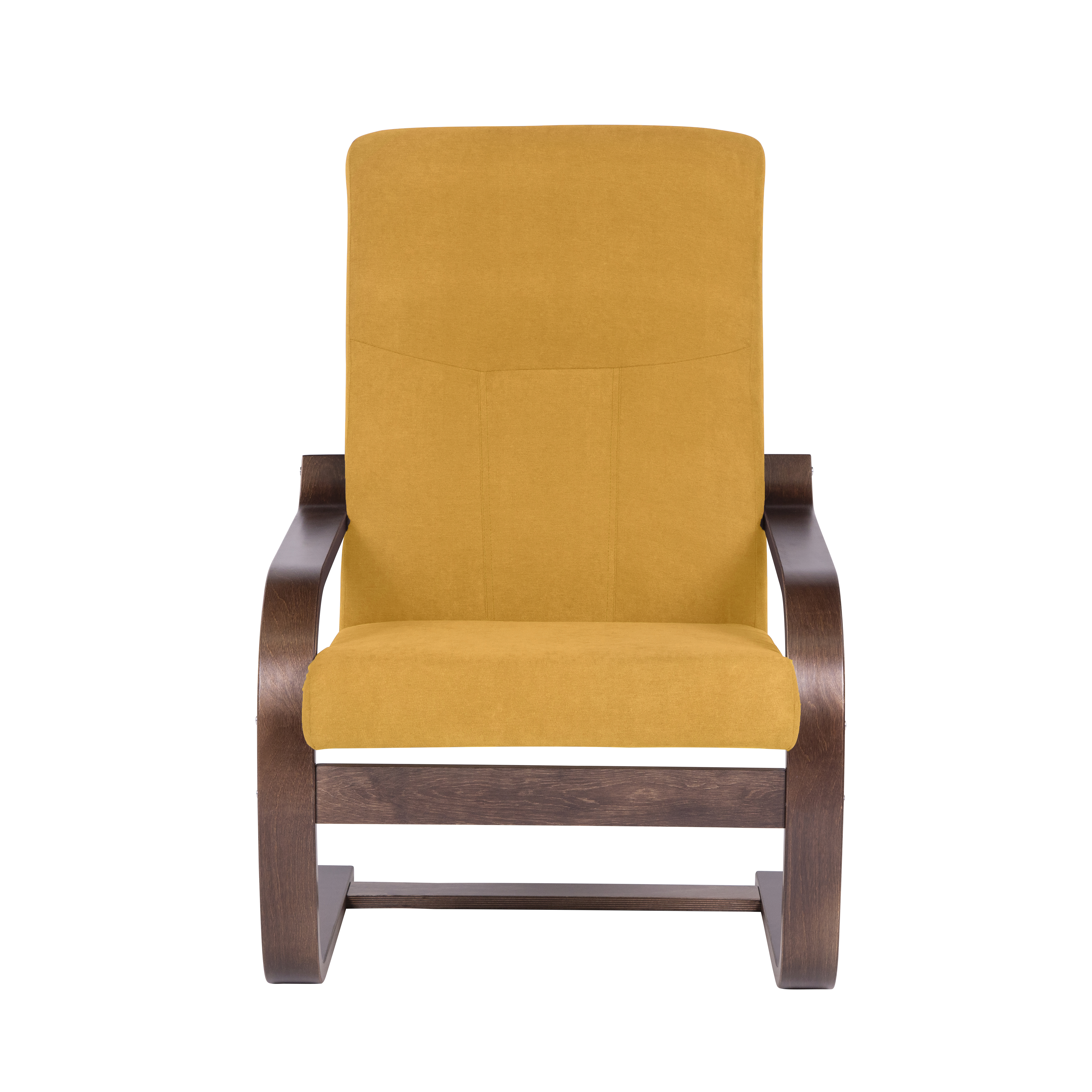 кресло Кристалл  фреш 23 охра каркас  Орех